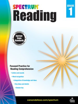 cover image of Spectrum Reading Workbook, Grade 1
